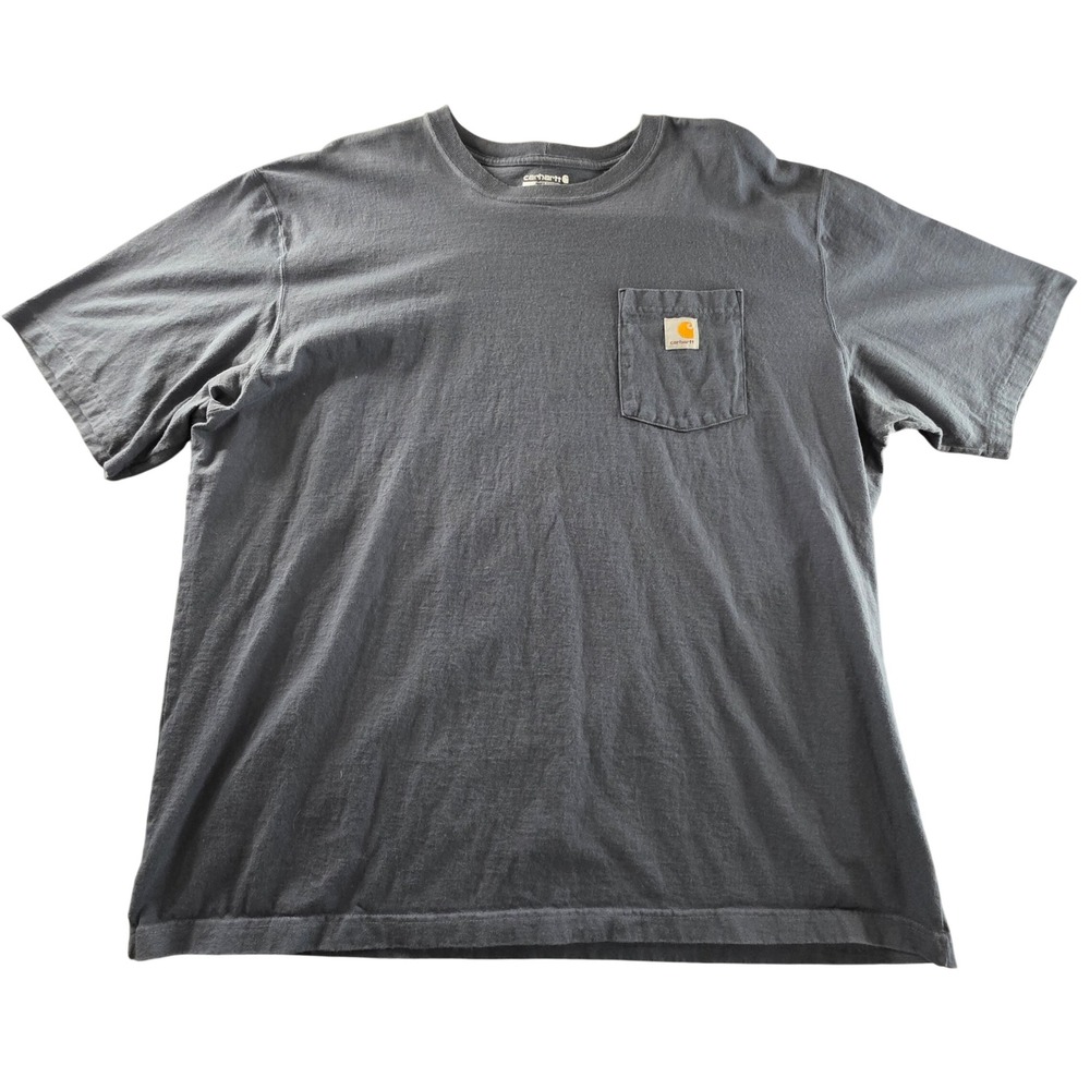 Carhartt K87-M Mens 2XL Loose Fit Pocket‎ T-Shirt Charcoal Gray Cotton Tee